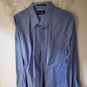 CM GOLD Brand size 19 35/36 blue dress shirt